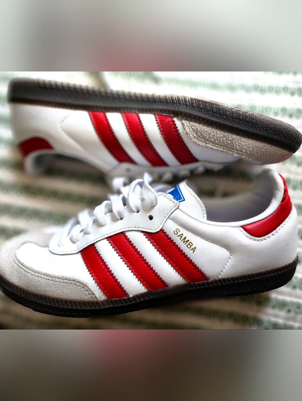 Adidas samba Euro Size 7; US size 8-81/2 Red White - Picture 2 of 7